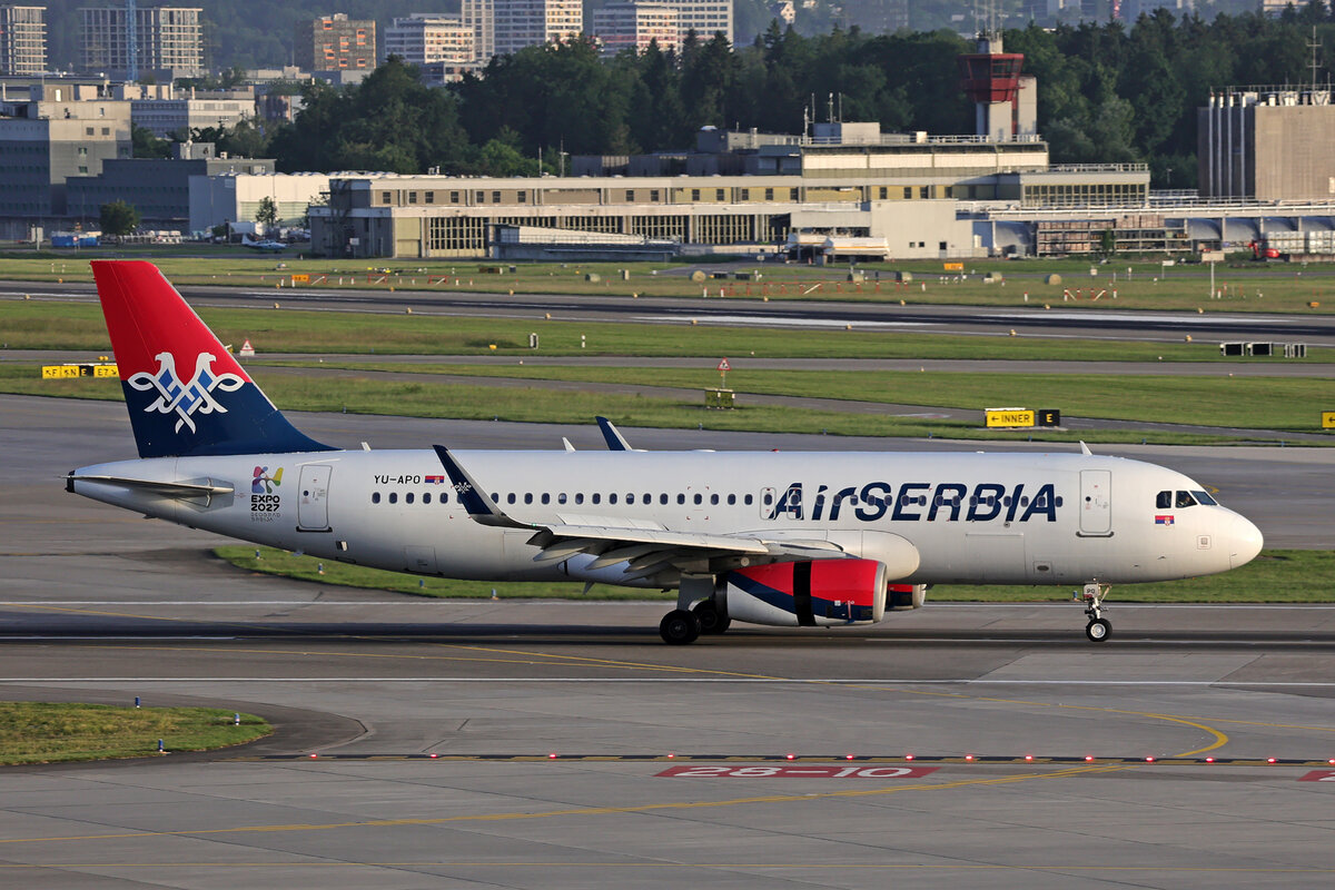Air Serbia, YU-APO, Airbus A320-232, msn: 6388,  Expo 2027 , 25.Mai 2026, ZRH Z�rich, Switzerland.