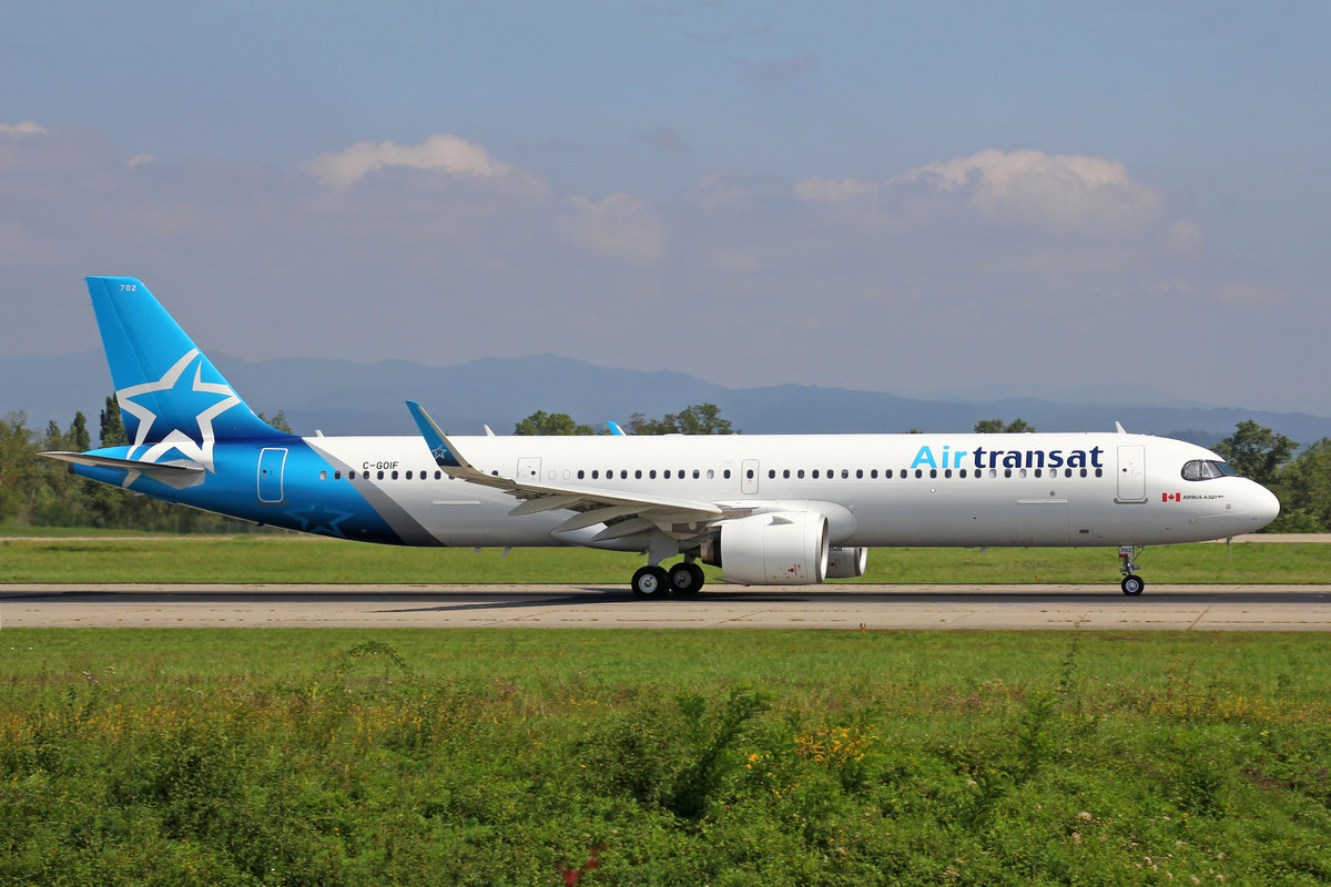 Air Transat, C-GOIF, Airbus A321-271NX, msn: 8876, 24.August 2019, BSL Basel-Mülhausen, Switzerland.