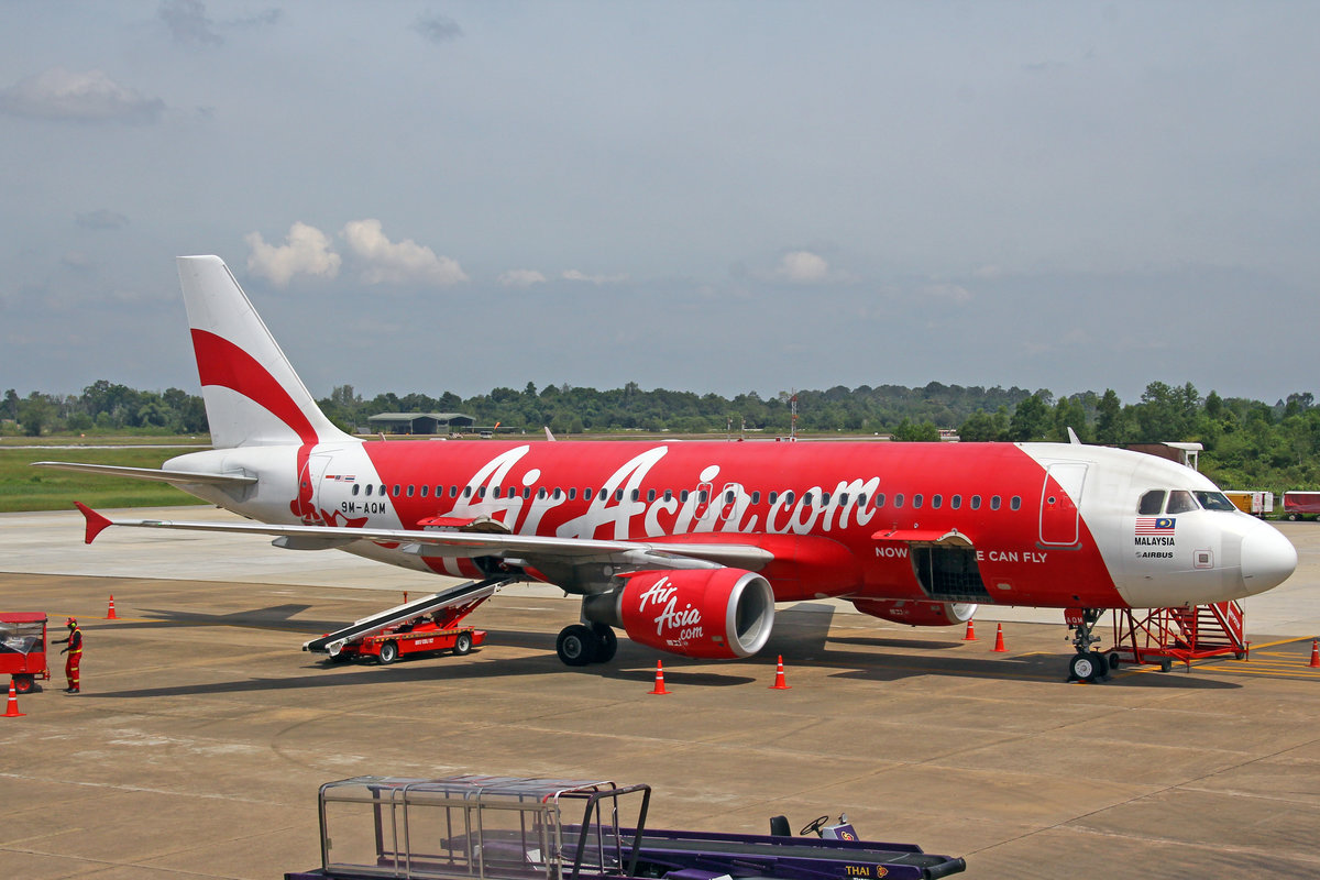 AirAsia, 9M-AQM, Airbus A320-216, msn: 5149, 12.November 2017, URT Surat Thani, Thailand.