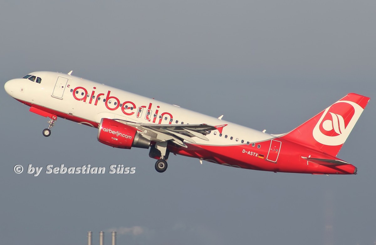 Airberlin A319 D-ASTX @ Dusseldorf. 1.2.14
