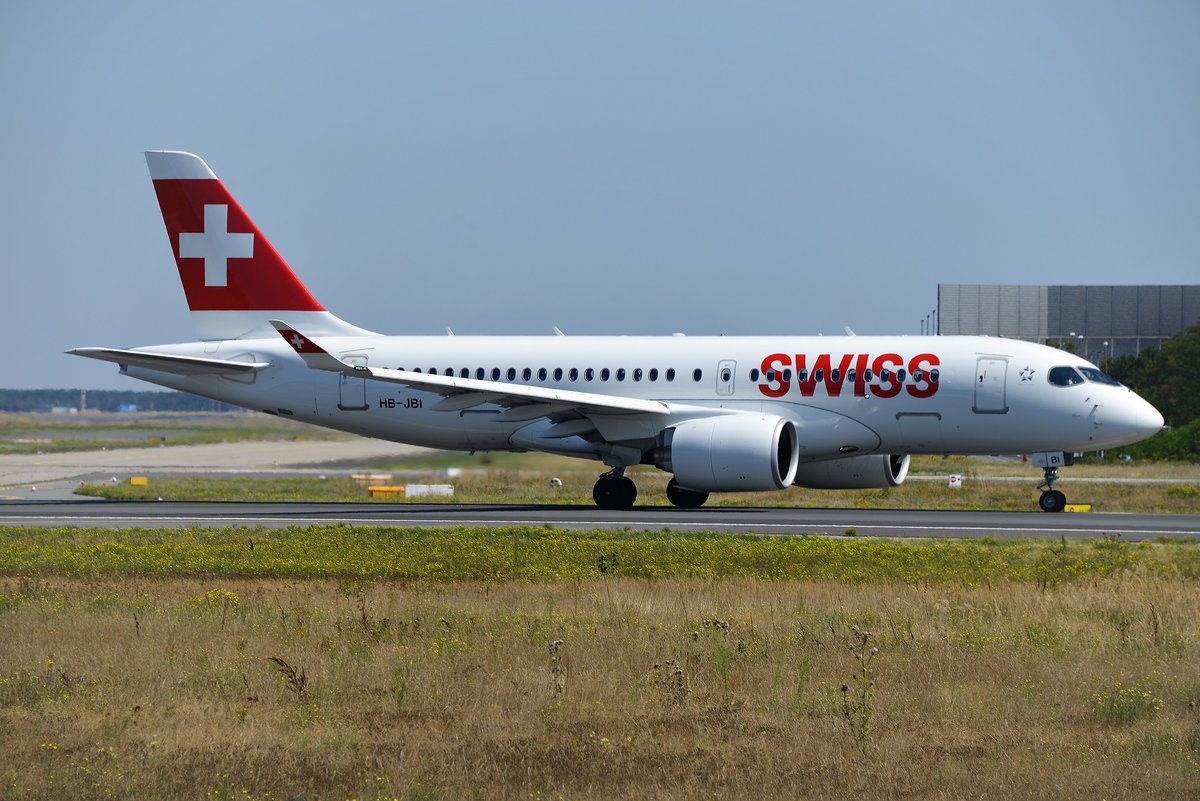 Airbus A220-100 - LX SWR Swiss - 50018 - HB-JBI - 23.08.2019 - FRA