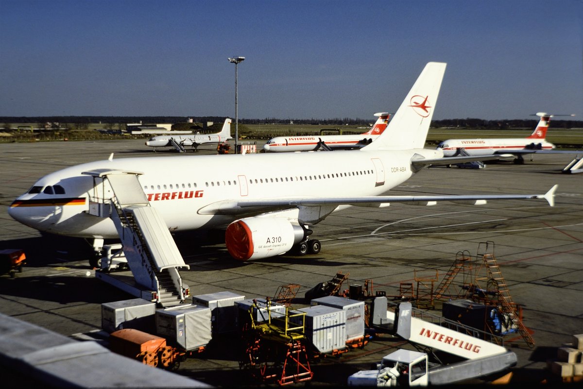 Airbus A310-304 - IF IFL Interflug - 498 - DDR-ABA - 22.03.1990 - SXF