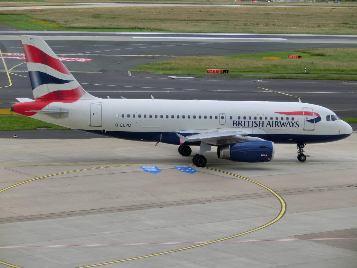 Airbus A319-131 - BA BAW British Airways - 1384 - G-EUPU - 16.06.2016 - EDDL