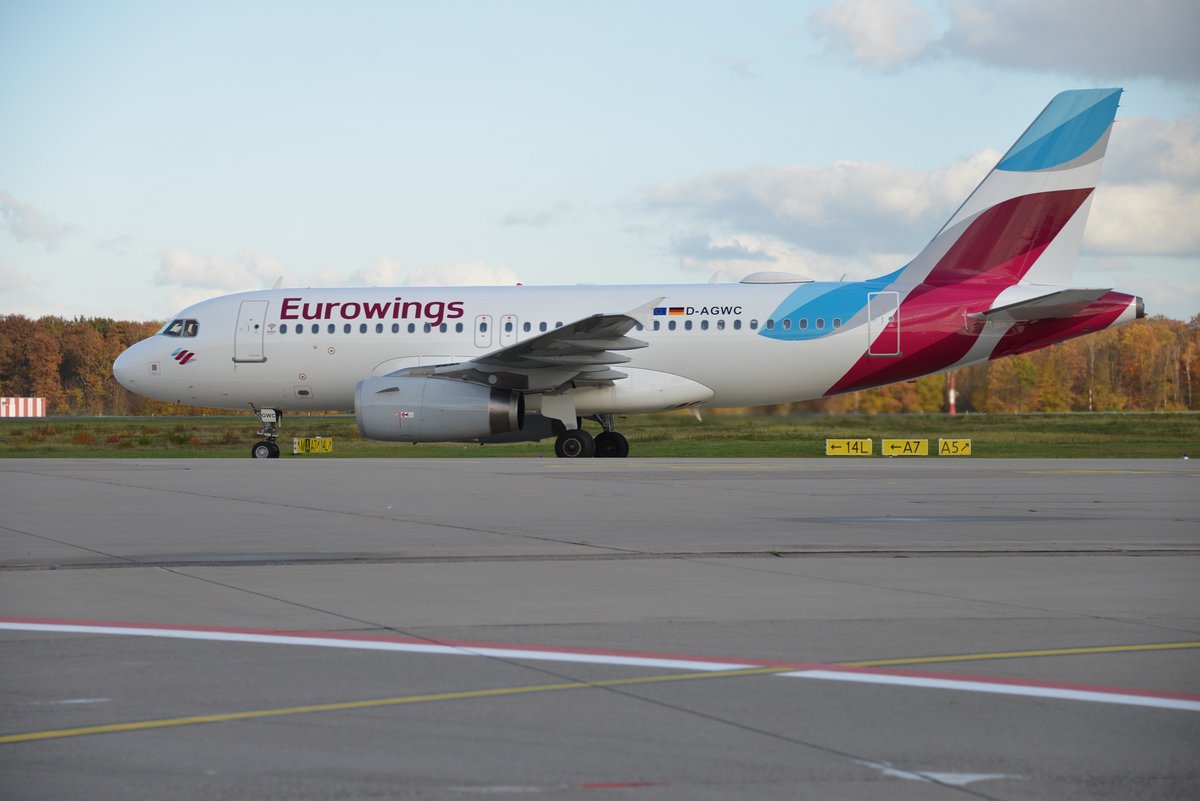Airbus A319-132 - EW EWG Eurowings - 2976 - D-AGWC - 17.11.2017 - EDDK