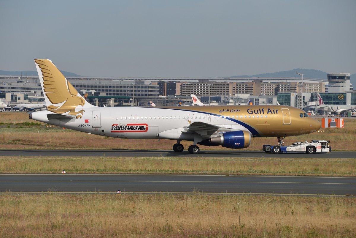 Airbus A320-214 - GF GFA Gulf Air 'Formula 1 Gulf Air Bahrain Grand Prix' - 4827 - A9C-AM - 22.07.2019 - EDDF
