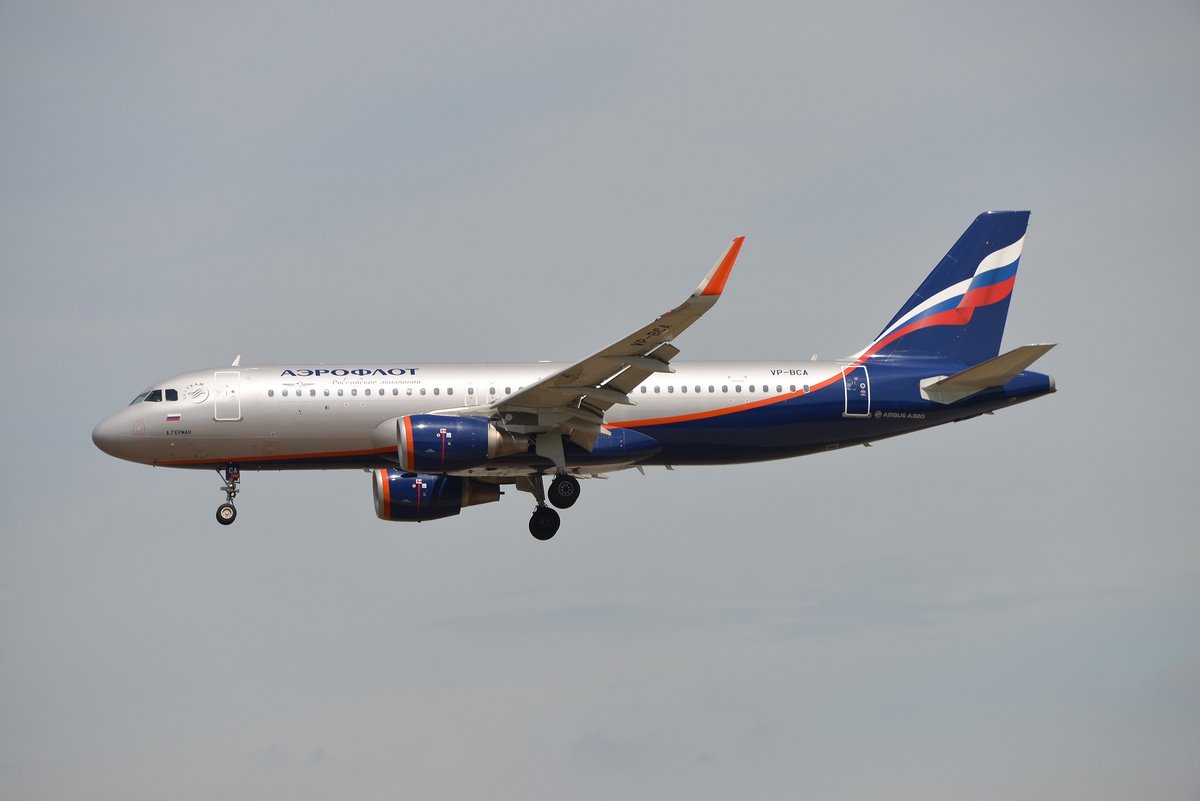 Airbus A320-214(W) - SU AFL Aeroflot 'A. German' - 7275 - VP-BCA - 22.07.2019 - FRA