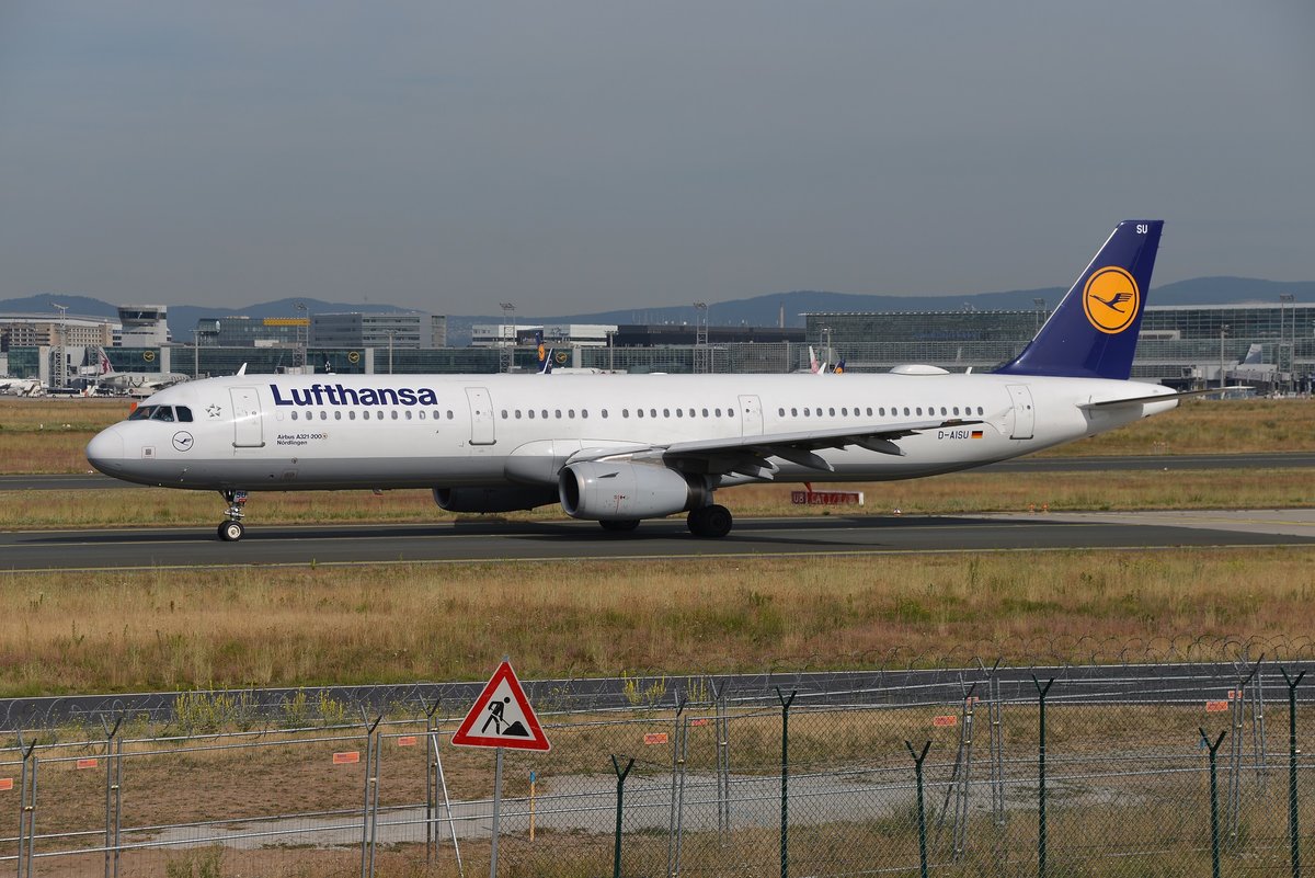 Airbus A321-231 - LH DLH Lufthansa 'Noerdlingen' - 4016 - D-AISU - 22.07.2019 - FRA