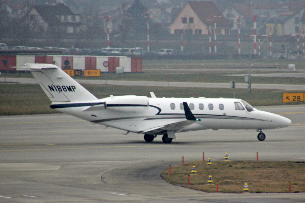 Aircraft Guaranty Corp Trustee, N188MP, Cessna 525A Citation CJ2, msn: 525A0483, 03.März 2023, ZRH Zürich, Switzerland.
