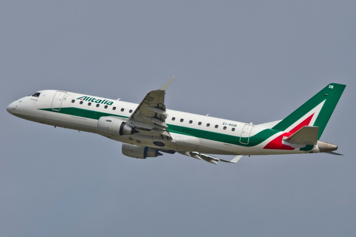 Alitalia Cityliner (CT-CYL), EI-RDB  Parco Nazionale dello Stevio , Embraer, 175 STD, 27.06.2015, DUS-EDDL, Düsseldorf, Germany