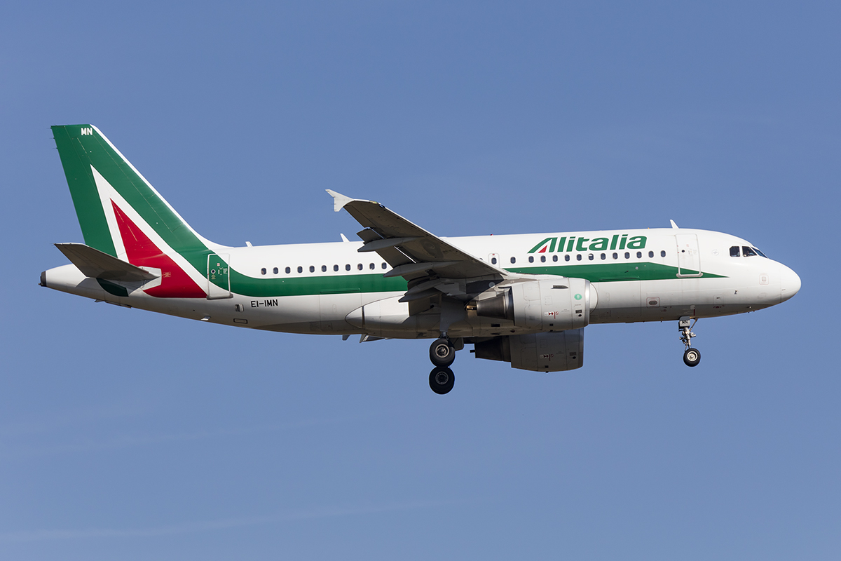 Alitalia, EI-IMN, Airbus, A319-112, 07.04.2018, FRA, Frankfurt, Germany 



