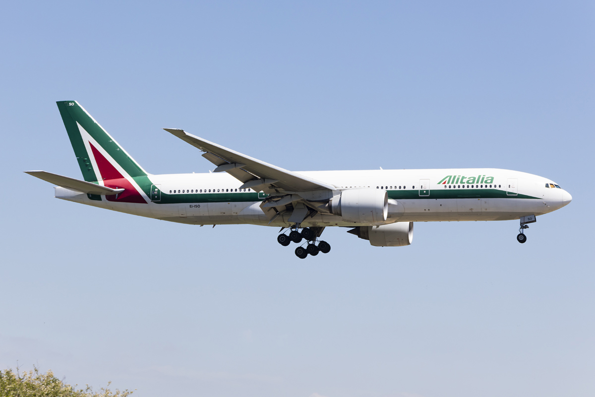 Alitalia, EI-ISO, Boeing, B777-243ER, 30.04.2017, FCO, Roma, Italy 


