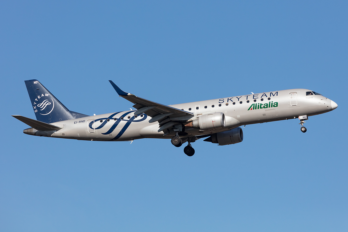 Alitalia, EI-RND, Embraer, EMB-190, 14.02.2021, FRA, Frankfurt, Germany