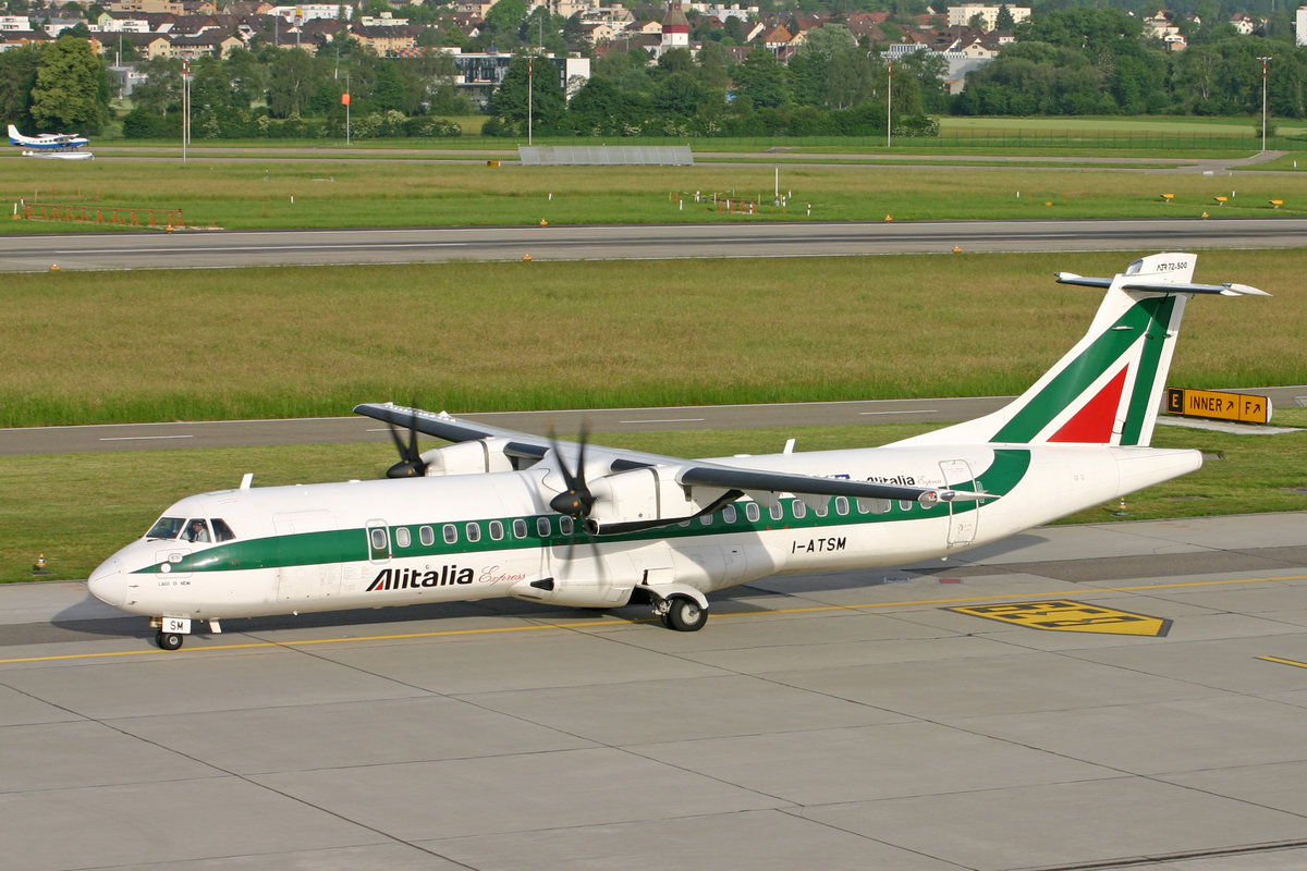 Alitalia Express, I-ATSM, ATR 72-212A(-500), msn: 702, 26.Mai 2007, ZRH Zürich, Switzerland.