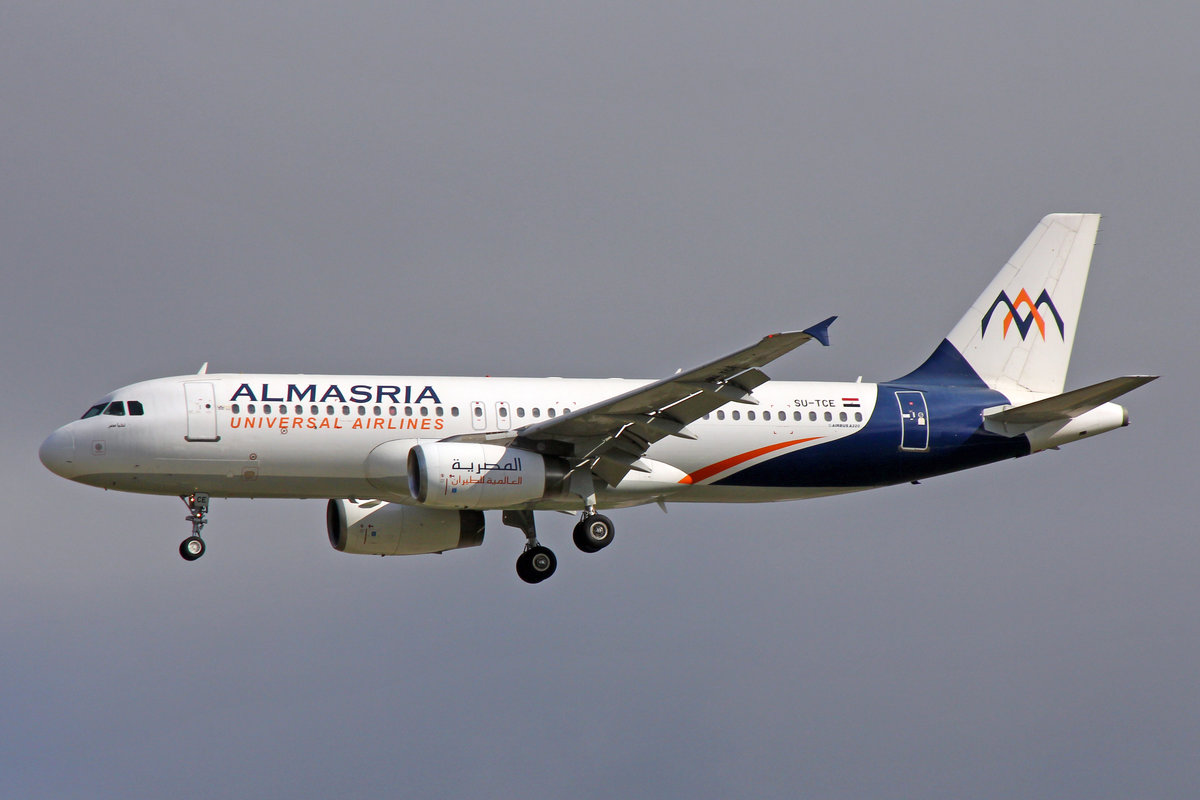 Almasria Univeral Airlines, SU-TCE, Airbus A320-232, 20.Mai 2017, FRA Frankfurt am Main, Germany.