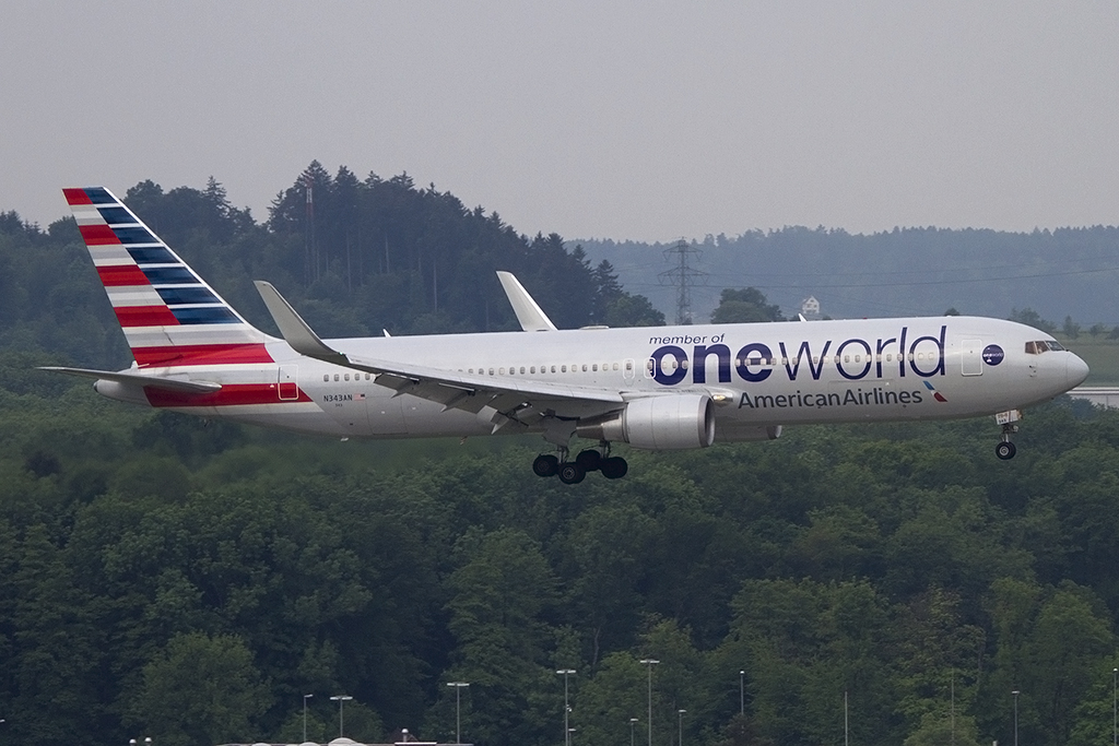American Airlines, N343AN, Boeing, B767-323ER, 24.05.2015, ZRH, Zürich, Switzerland 




