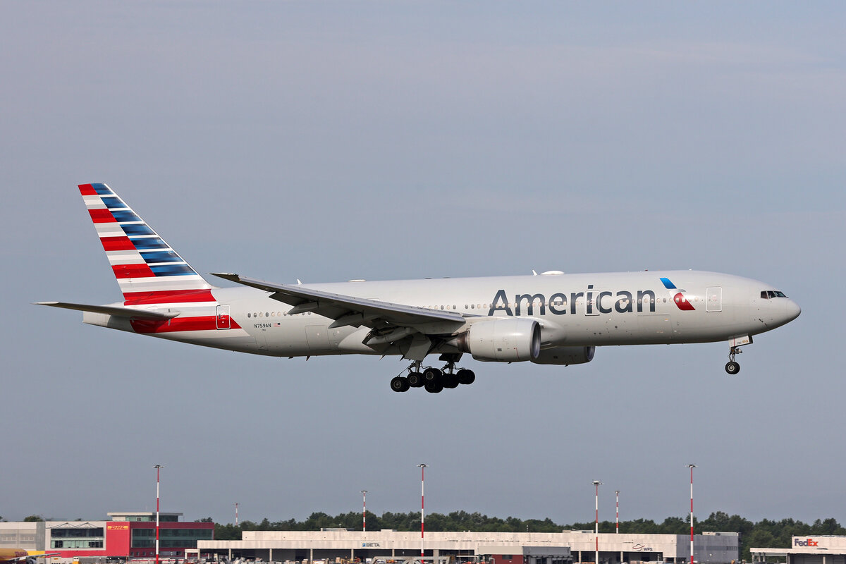 American Airlines, N759AN, Boeing B777-223ER, msn: 32638/376, 29.Juni 2026, MXP Milano Malpensa, Italy.