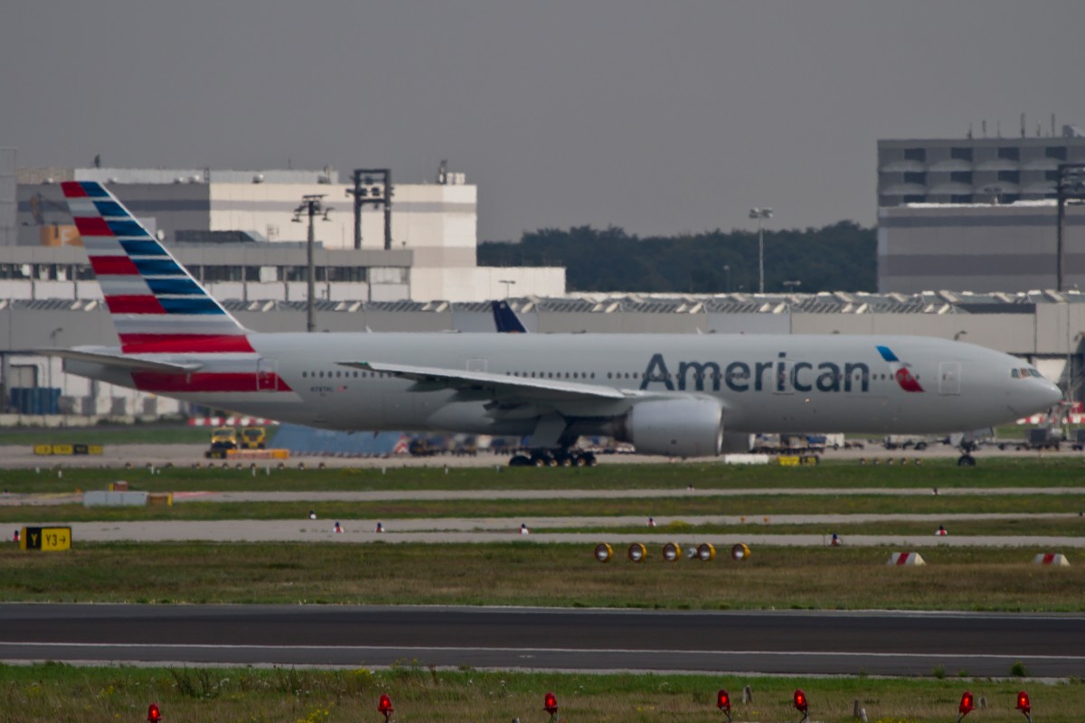 American Airlines, N787AL, Boeing, 777-200 ER, 15.09.2014, FRA-EDDF, Frankfurt, Germany (Sorry für das Flimmern im Bild)