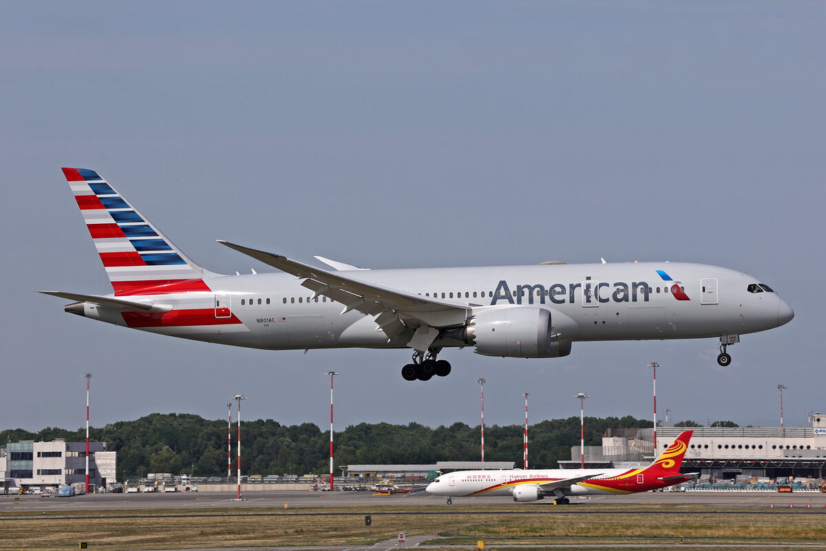 American Airlines, N801AC, Boeing B787-8, msn: 40619/249, 29.Juni 2026, MXP Milano Malpensa, Italy.