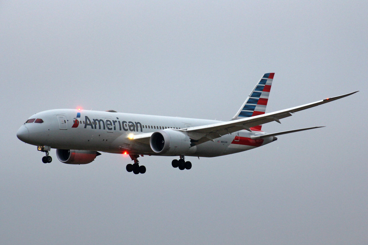 American Airlines, N802AN, Boeing B787-8, msn: 40620/255, 23.Januar 2020, ZRH Zürich, Switzerland.