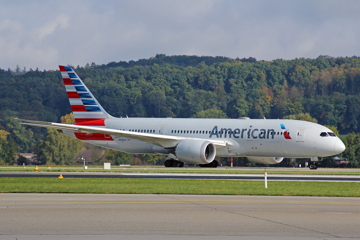 American Airlines, N806AA, Boeing 787-8, msn: 40624/306, 11.Oktober 2020, ZRH Zürich, Switzerland.