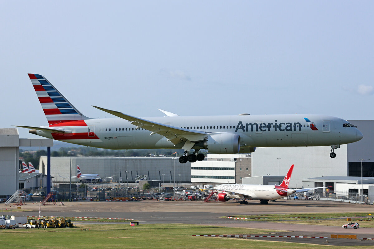 American Airlines, N829AN, Boeing B787-9, msn: 40651/587, 03.Juli 2023, LHR London Heathrow, United Kingdom.