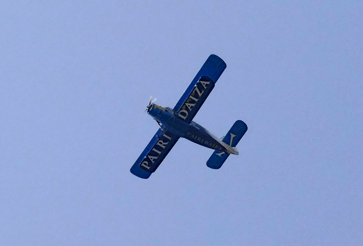 An-2 mit  Pairi Daiza  - Werbung, SP-FGR in Richtung EDKB über Euskirchen - 08.07.2018