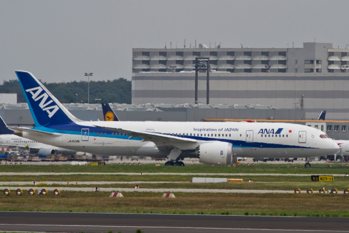 ANA All Nippon Airways (NH), JA828A, Boeing, 787-8 Dreamliner, 15.09.2014, FRA-EDDF, Frankfurt, Germany (Sorry für das Flimmern im Bild)