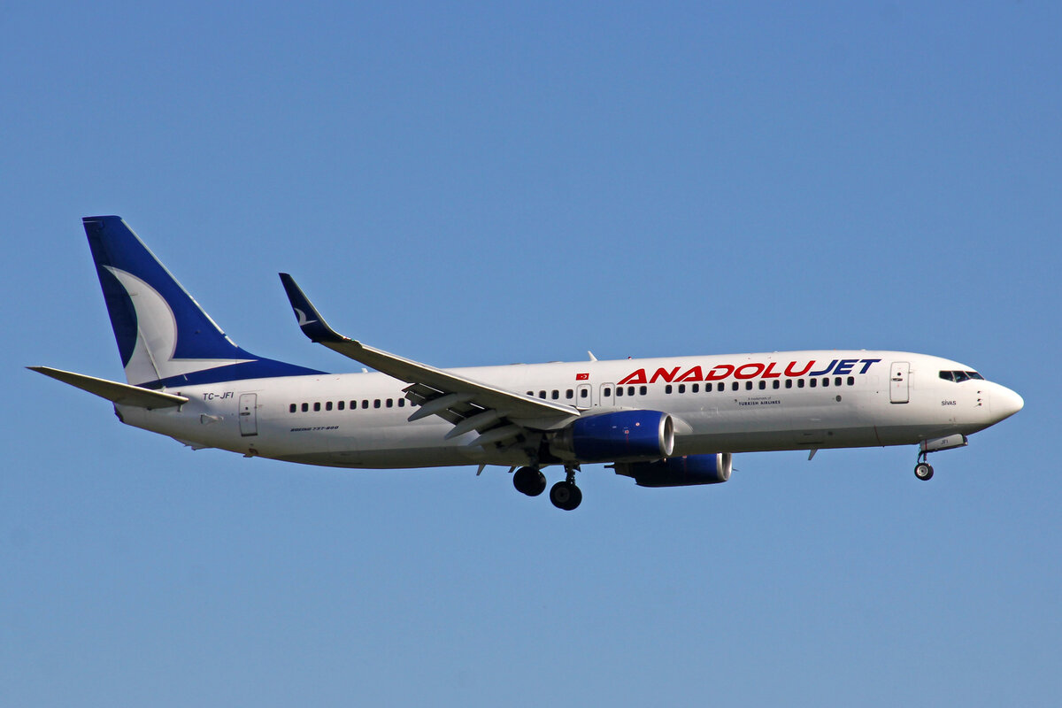 Anadolu Jet, TC-JFI, Boeing, B737-8F2, msn: 29771/228,  Sivas , 23.Oktober 2021, ZRH Zürich, Switzerland.