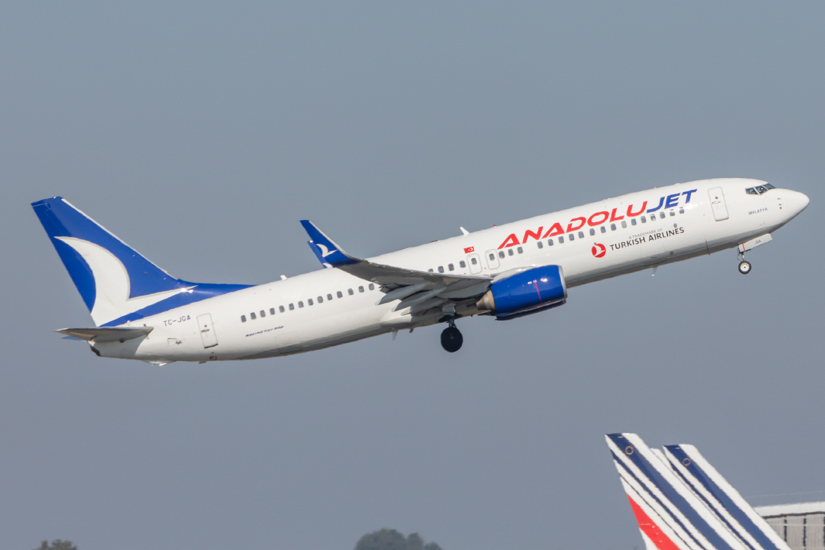 Anadolu Jet (Turkish Airlines), TC-JGA, Boeing, B737-8F2, 09.10.2021, CDG, Paris, France