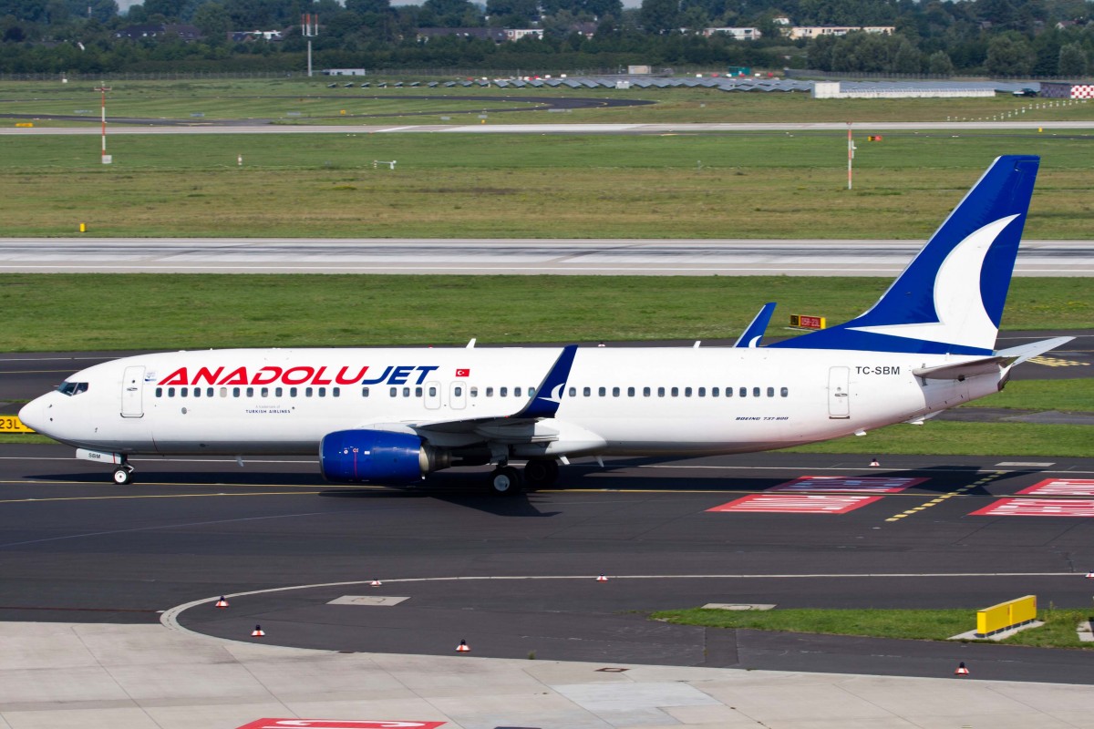 AnadoluJet (KT-AJA), TC-SBM, Boeing, 737-86J wl, 22.08.2015, DUS-EDDL, Düsseldorf, Germany