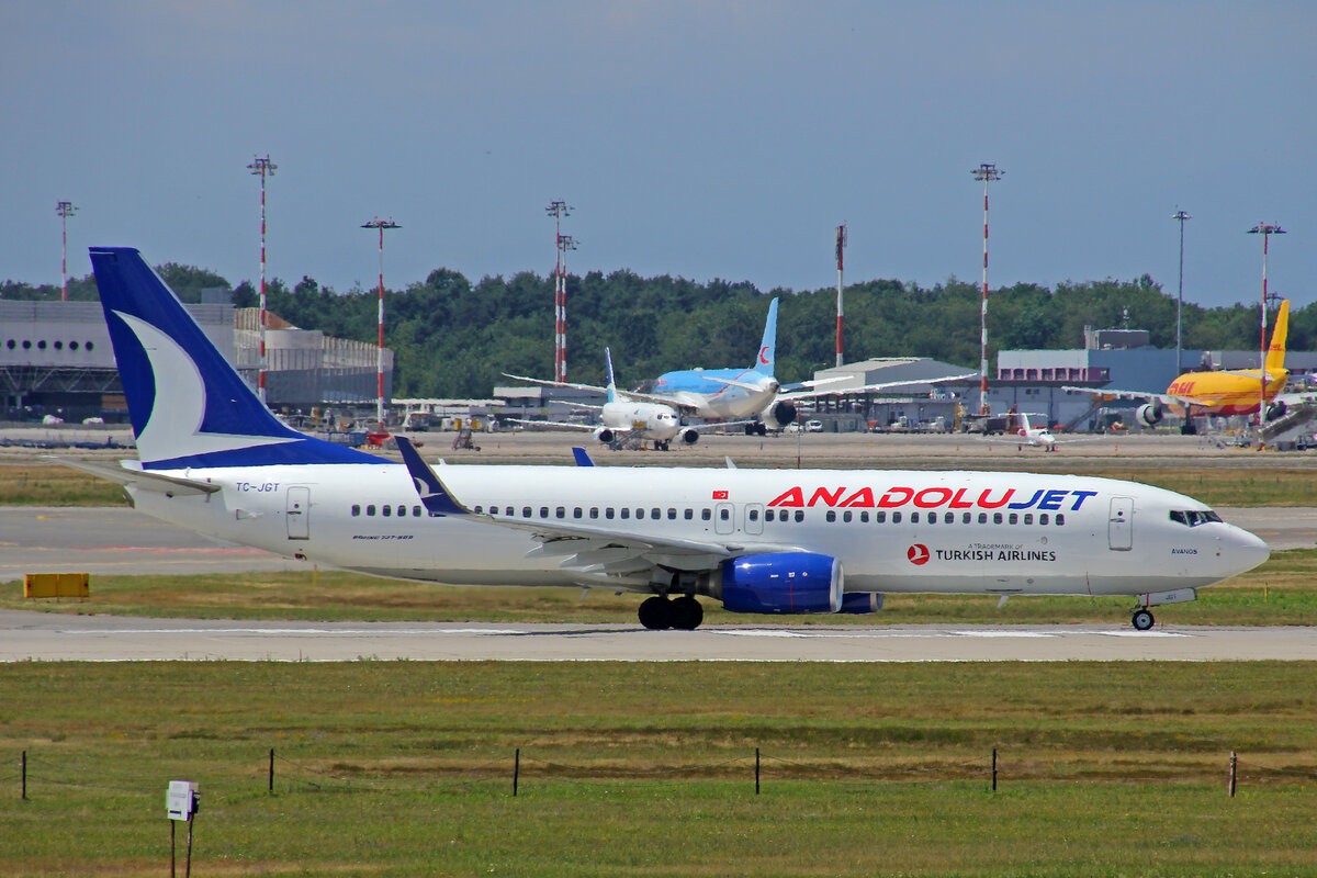 AnadoluJet, TC-JGT, Boeing 737-8F2, msn: 34417/2009,  Avanos , 02.Juli 2021, MXP Milano Malpensa, Italy.