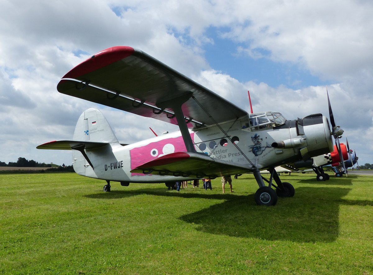 Antonow AN2, D-FWJE (ex. DDR-WJE), Flugplatz Gera (EDAJ), 13.8.2016