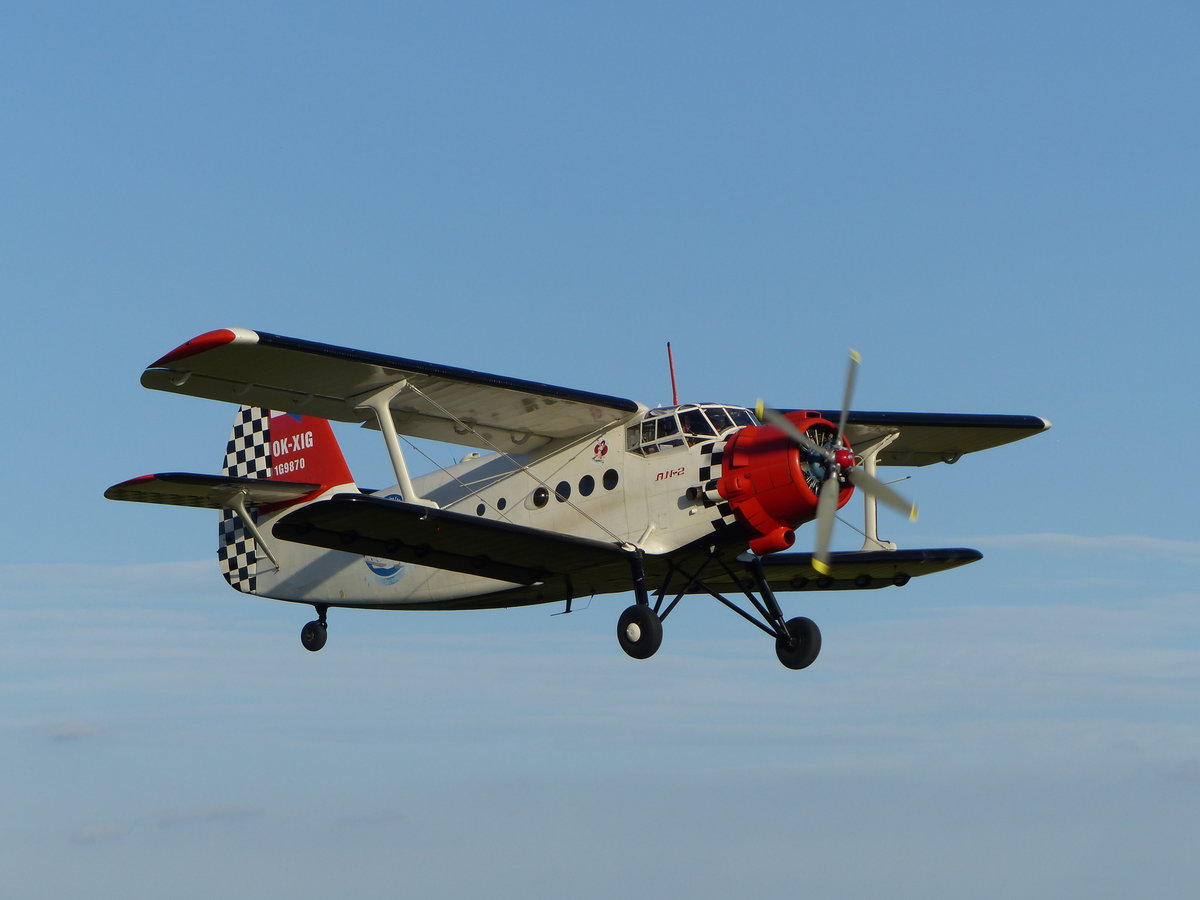 Antonow AN2, OK-XIG, gestartet in Gera (EDAJ) am 13.8.2016