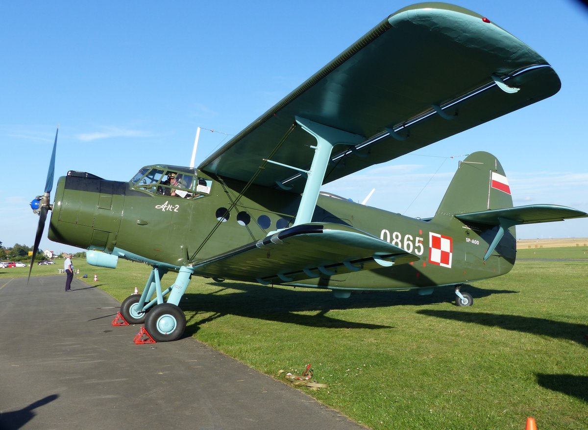 Antonow AN2, SP-AOO, Flugplatz Gera-Leumnitz (EDAJ), 13.8.2016