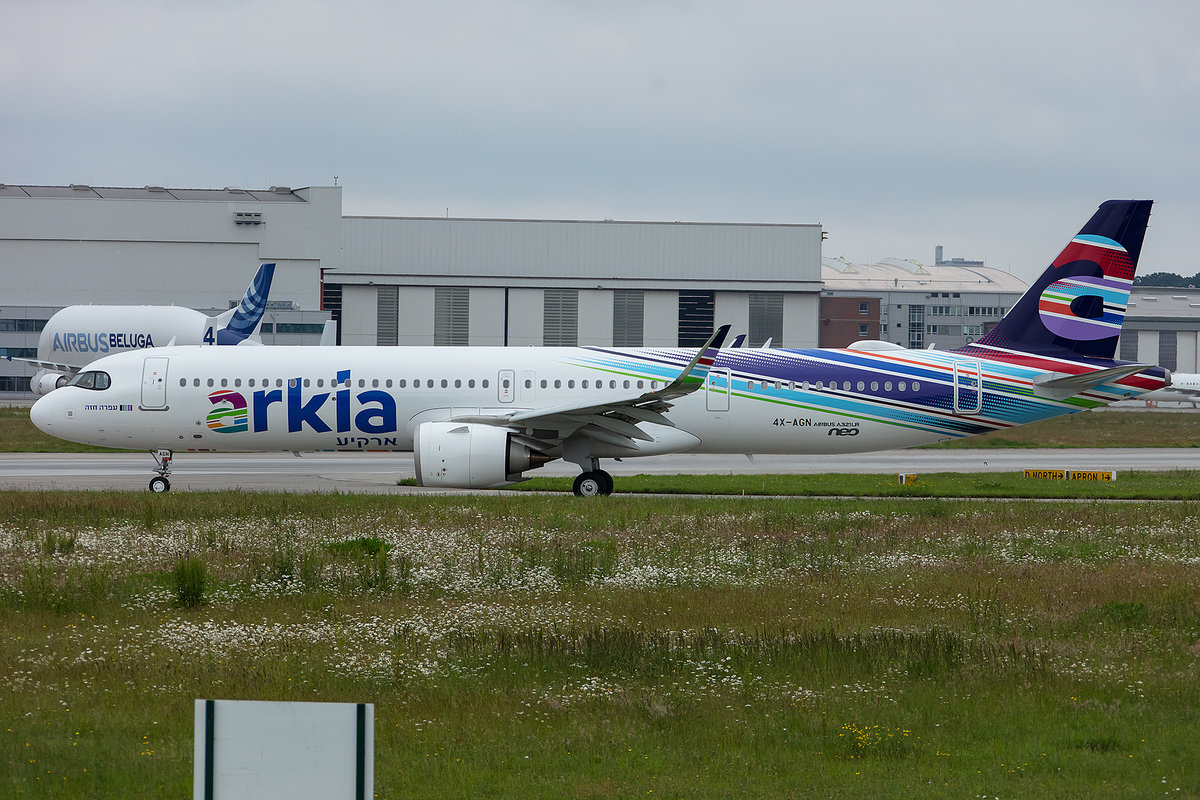 Arkia Israel Airlines, 4X-AGN, Airbus, A321-251NX, 12.06.2019, XFW, Hamburg-Finkenwerder, Germany


