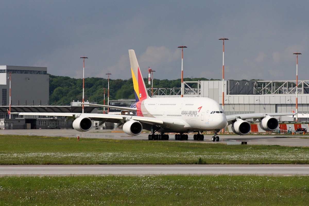 Asiana Airlines,F-WWSQ,Reg.HL7635,(c/n 0183),Airbus A380-841,20.05.2015,XFW-EDHI,Hamburg-Finkenwerder,Germany