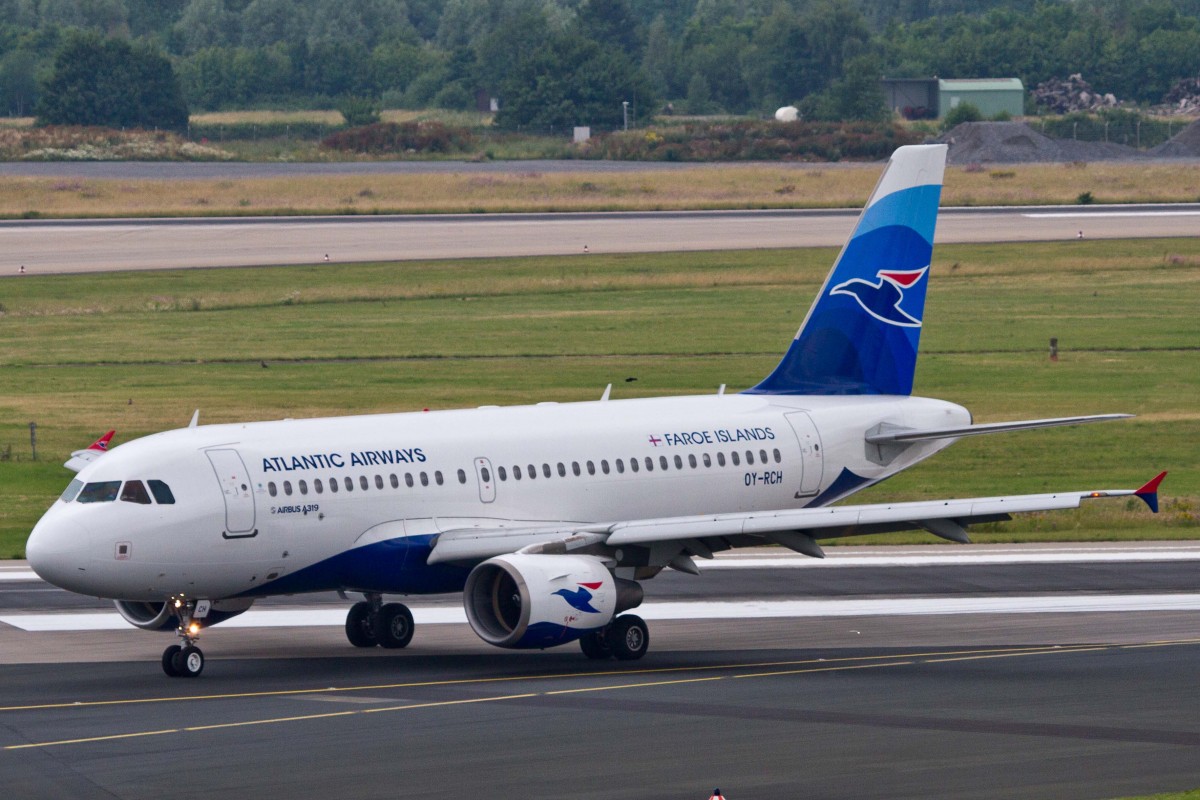 Atlantic Airways (RC-FLI), OY-RCH, Airbus, A 319-112, 27.06.2015, DUS-EDDL, Düsseldorf, Germany