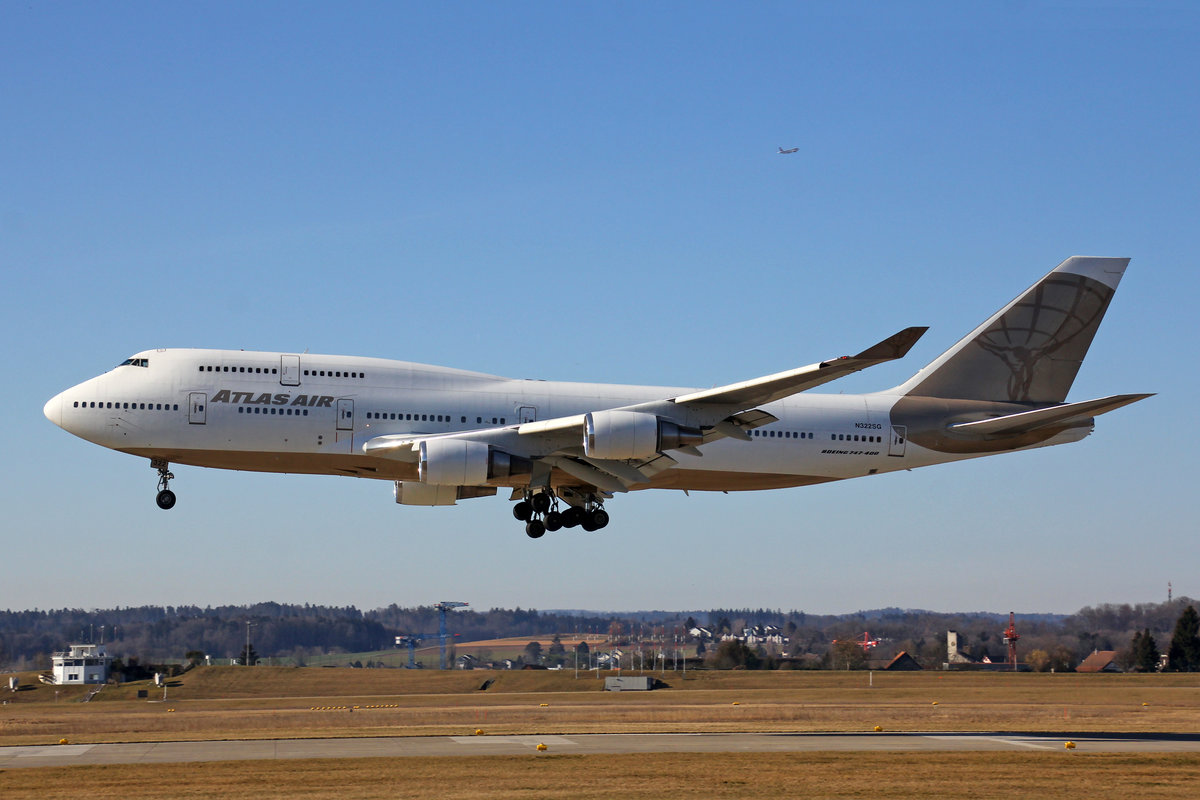 Atlas Air, N322SG, Boeing 747-481, msn: 30322/1250, 24.Februar 2019, ZRH Zürich, Switzerland.