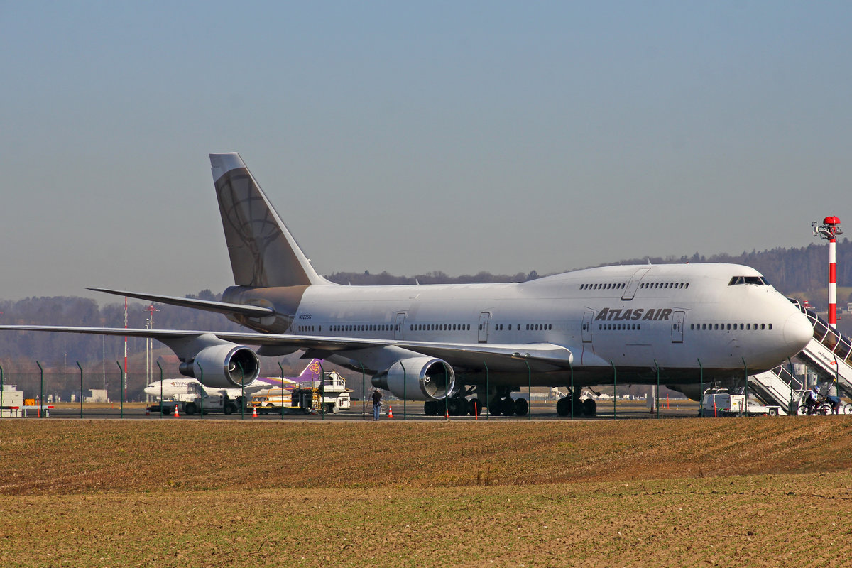 Atlas Air, N322SG, Boeing 747-481, msn: 30322/1250, 27.Februar 2019, ZRH Zürich, Switzerland.