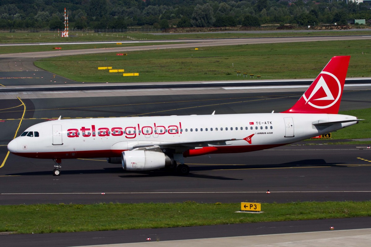 AtlasGlobal Airlines (KK-KKK), TC-ATK, Airbus, A 320-232, 22.08.2015, DUS-EDDL, Düsseldorf, Germany
