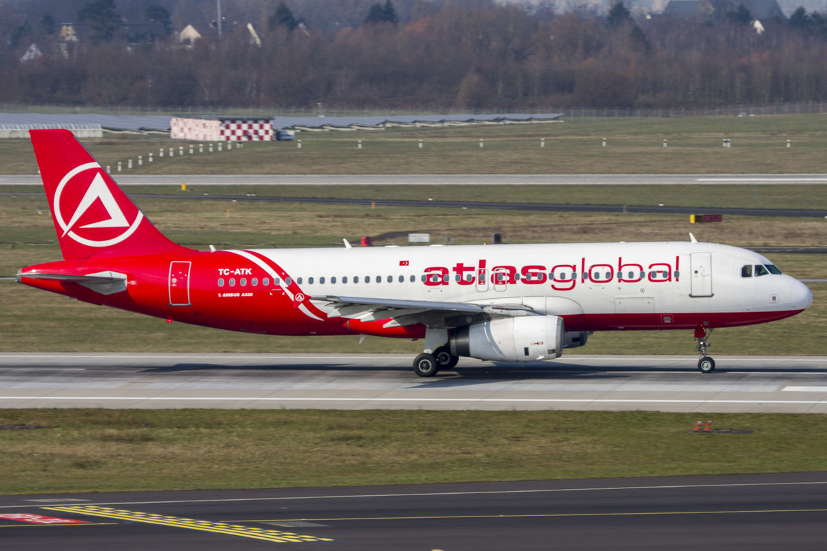 AtlasGlobal Airlines (KK-KKK), TC-ATK, Airbus, A 320-232, 10.03.2016, DUS-EDDL, Düsseldorf, Germany 	
	