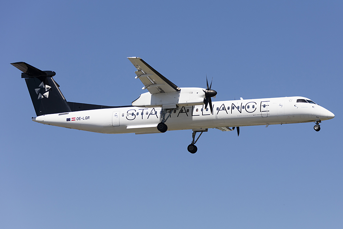 Austrian Airlines ( Swiss ), OE-LGR, deHavilland, DHC-8 Dash 8, 17.07.2016, GVA, Geneve, Switzerland 


