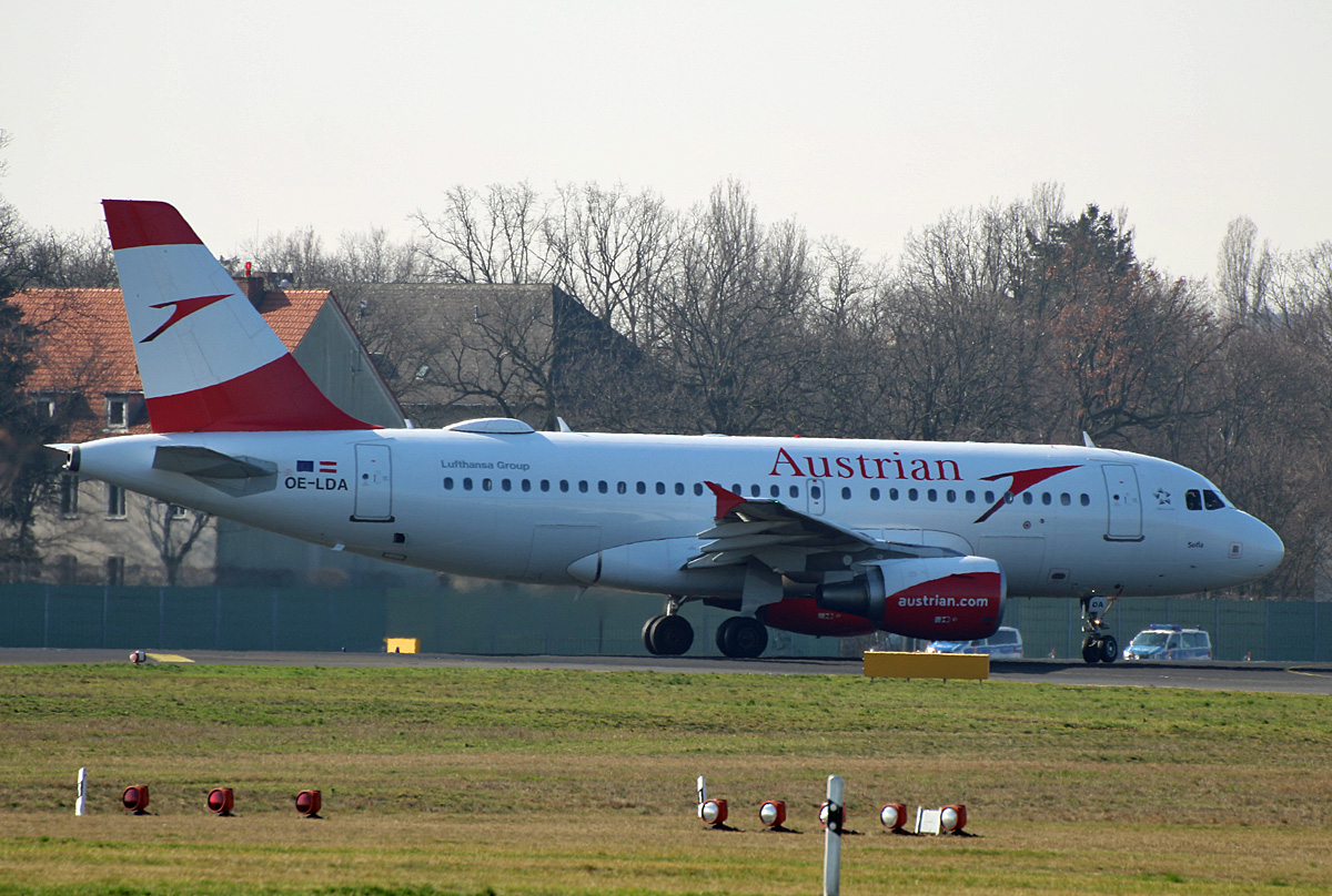 Austrian Airlines, Airbus A 319-112, OE-LDA, TXL; 05.03.2020