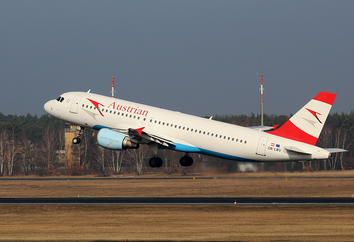 Austrian Airlines, Airbus A 320-214, OE-LBV, TXL, 08.03.2016