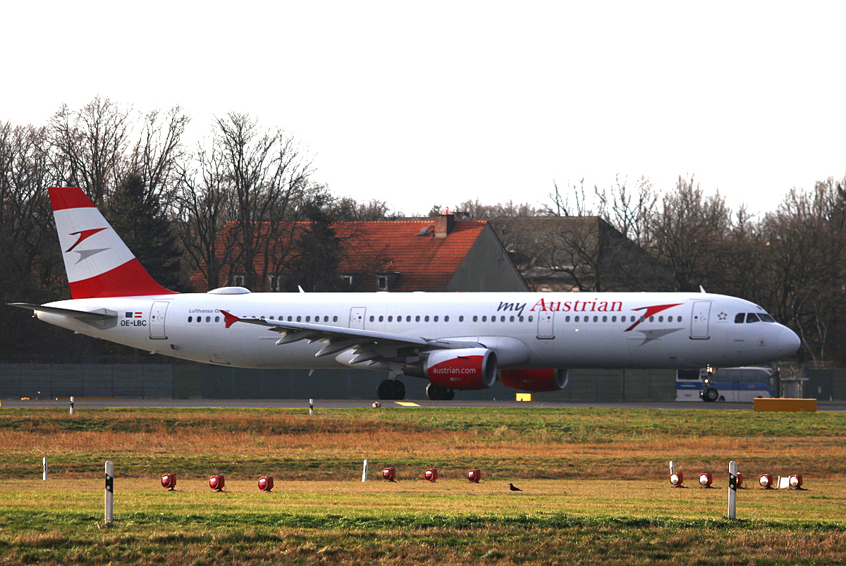 Austrian Airlines, Airbus A 321-111, OE-LBC, TXL, 10.12.2017