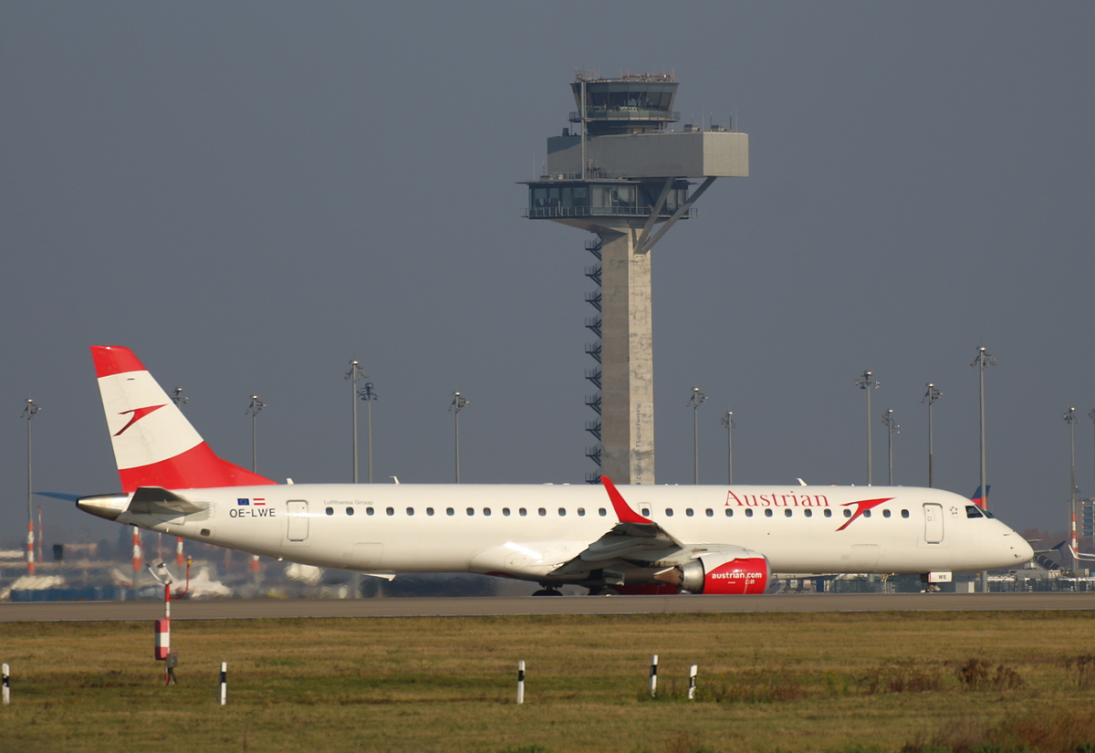 Austrian Airlines, ERJ-195-200LR, OE-LWE, BER, 07.11.2025