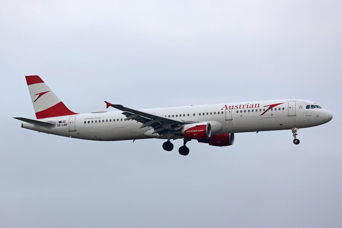 Austrian Airlines, OE-LBB, Airbus A321-111, msn: 570,  Pinzgau , 19.Januar 2025, ZRH Zürich, Switzerland.