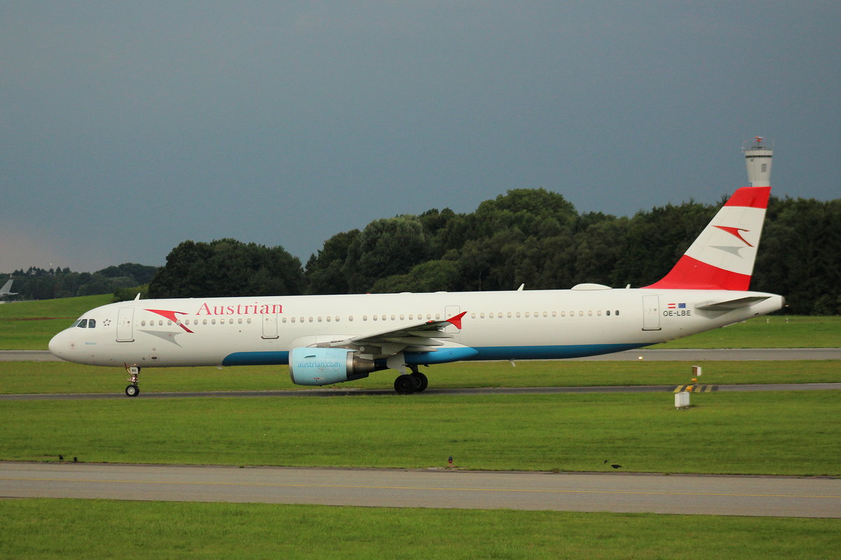 Austrian Airlines, OE-LBE,MSN 935,Airbus A 321-211,15.08.2027, HAM-EDDH, Hamburg, Germany (Name: Wachau) 
