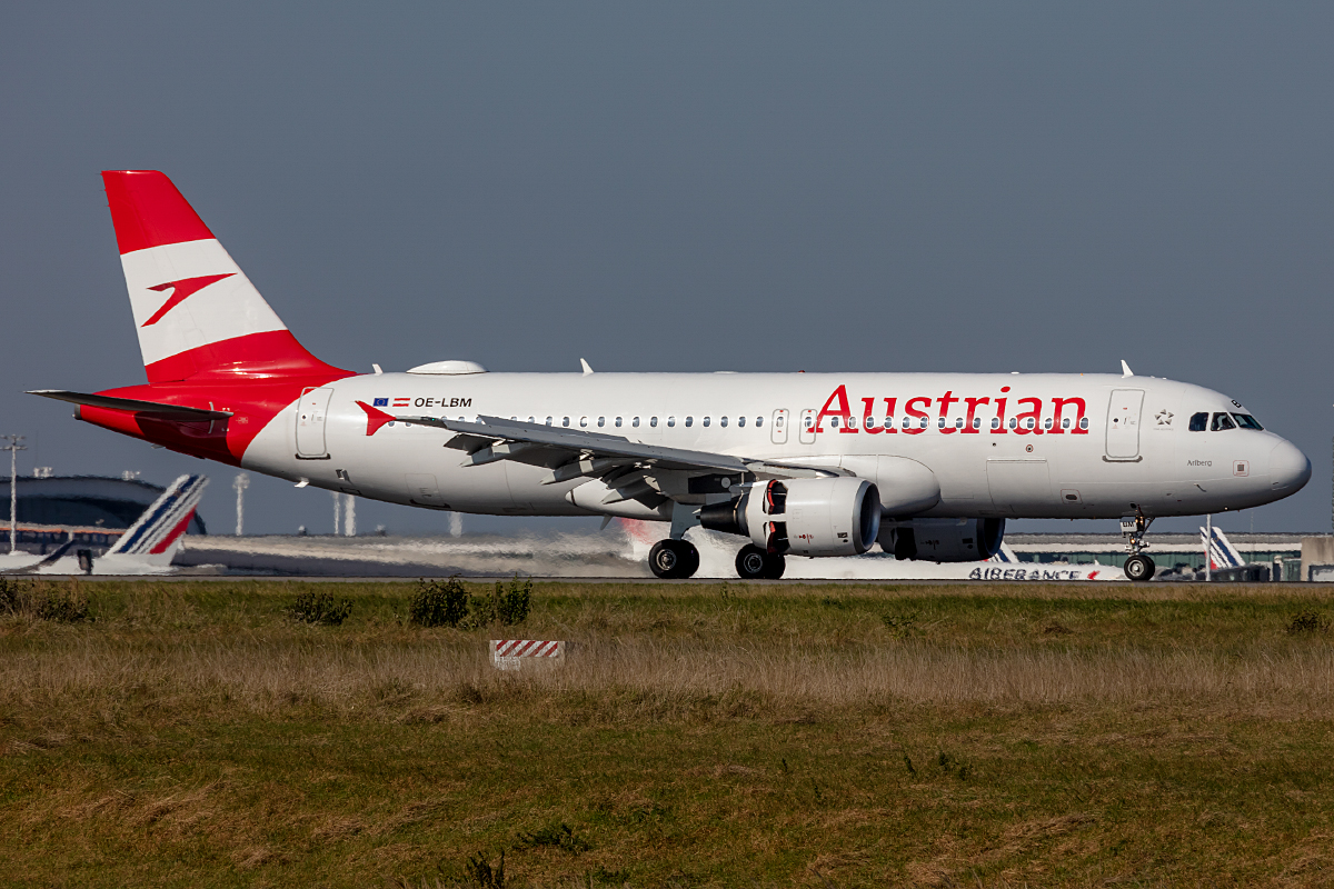 Austrian Airlines, OE-LBM, Airbus, A320-214, 09.10.2021, CDG, Paris, France
