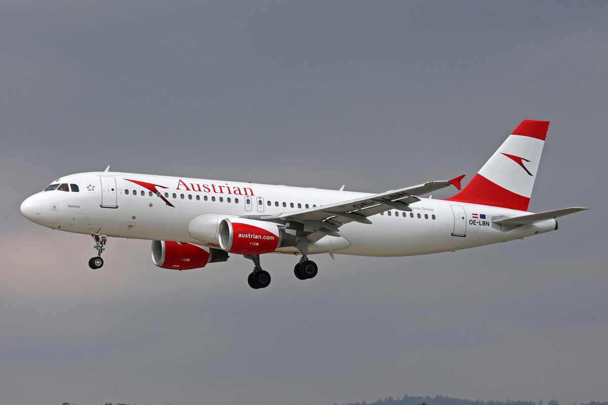 Austrian Airlines, OE-LBN, Airbus A320-214, msn: 768,  Osttirol , 03.Mai 2023, ZRH Zürich, Switzerland.